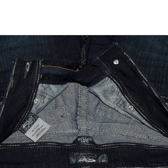 Silver Jeans - SUKI SURPLUS - SAF446 - Mid Rise Boot Cut Blue Denim (27X30) - Picture 10 of 16